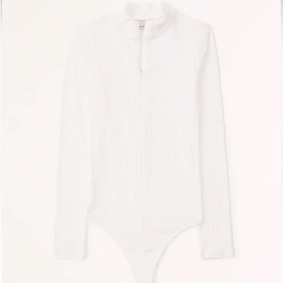 Abercrombie & Fitch Tops - Abercrombie & Fitch White/Cream Ribbed Bodysuit